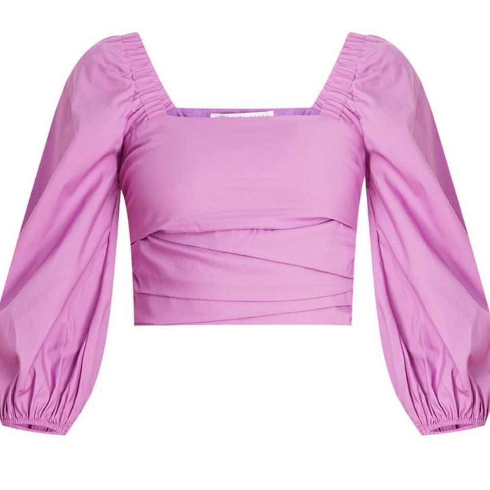 VERONICA BEARD Kayla‎ Puff Sleeve
Square Neck Cotton Blend Top Size 10